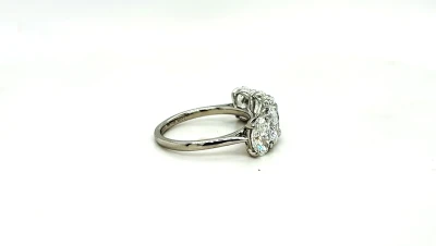 3.26ct Lab Grown Diamond & Platinum 5 Stone Eternity/Dress Ring 5.86g
