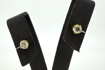 1.01ct Diamond & 18ct Gold Solitaire Stud Earrings 1.2g