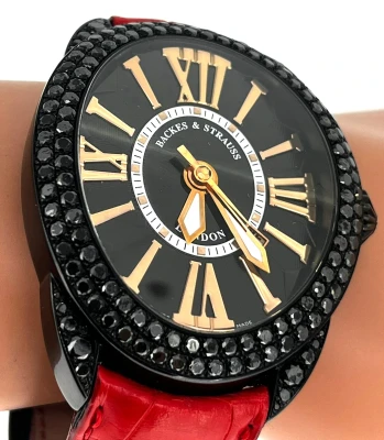 Backes & Strauss REGENT 6.00ct Black Diamond 44mm x 51mm Model: RE4452MAD2R