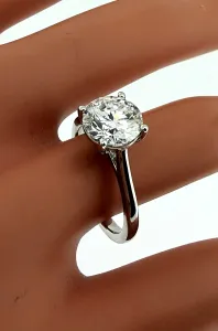 2.06ct Lab Grown Diamond & Platinum Solitaire Ring 5.6g