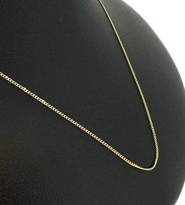 9ct Gold 0.85mm Traditional Curb Chain 16 Inch