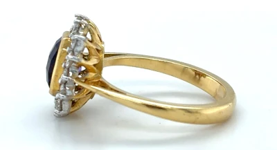 1.50ct Amethyst & 0.60ct Diamond - 18ct Yellow Gold, 6.3g