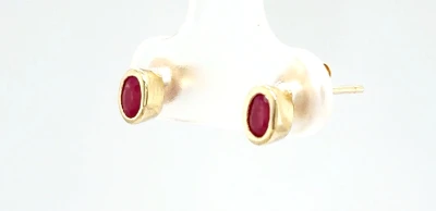 0.60ct Ruby & 9ct Gold Stud Earrings 0.9g