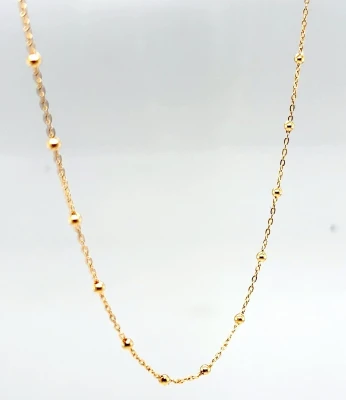 9ct Gold Fancy Ball Chain/Necklace-1.8mm 20inch