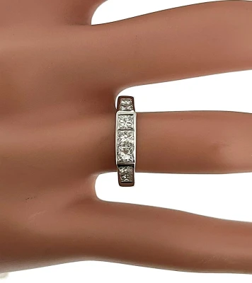 1.00ct Diamond & Platinum Fancy 4.5mm Band 5.1g