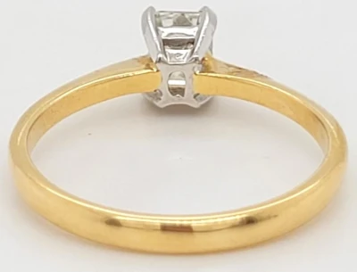 0.50ct Diamond & 18ct Gold Solitaire Ring 2.3g Size L1/2