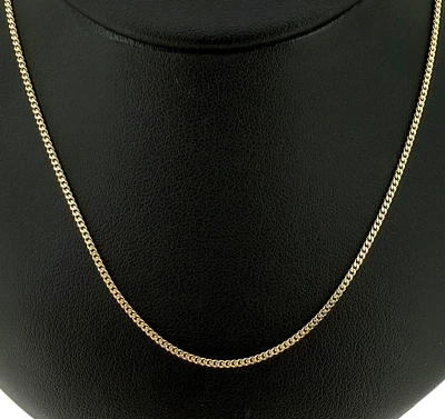 9ct Gold 1.45mm Traditional Curb Chain 22 Inch