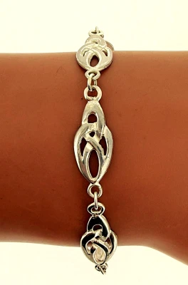 Sterling Silver Celtic Bracelet 6.1g 7.5inch