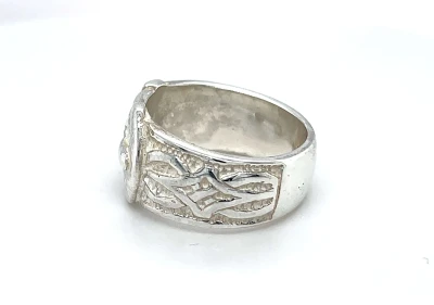 13.5mm Silver Buckle Ring 15g