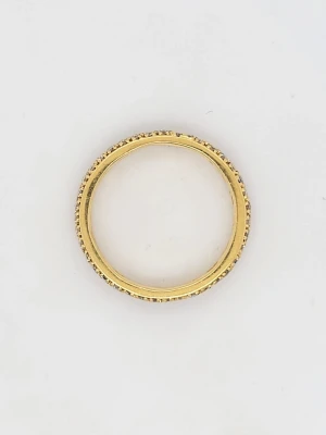 0.38ct Diamond, & 18ct Gold Pave Set Wedding/Eternity Full Band 3.4g