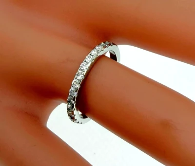 0.30ct Diamond & Platinum 2.0mm Eternity/Wedding Band 3.0g