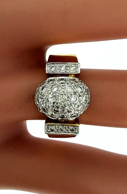 0.50ct Diamond & 18ct Gold Dress Ring 7.08g