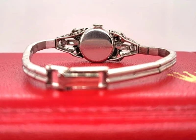 Vintage Rolex 15mm Precision Watch (year 1952) 18ct/14ct White Gold & Diamond