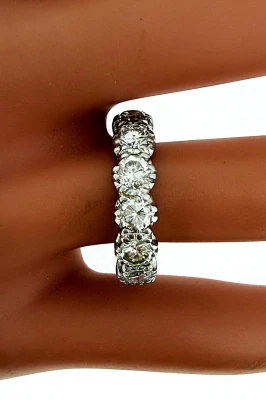 2.10ct Diamond & 18ct White Gold 5.0mm Full Band 6.5g