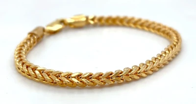 9ct Gold 3.5mm Fancy Spiga Bracelet 7.0Inch