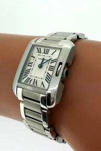 Cartier Tank Anglaise 23mm - Stainless Steel 2015 Box & Papers  Model : 3485