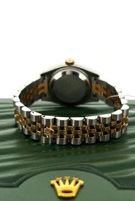 Rolex 26mm DateJust Pink Diamond Dot Dial (2015 Box & Papers) 18ct Rose Gold & Stainless Steel