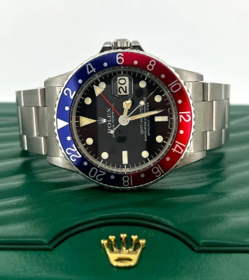 Rolex 40mm GMT Master "Pepsi" Stainless Steel Year 1966 - Model: 1675/0