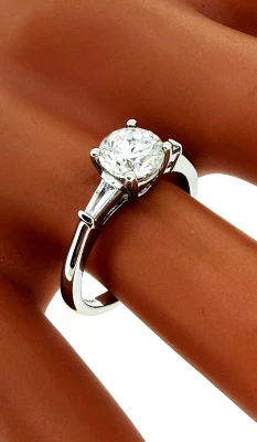 1.20ct Diamond & 18ct White Gold Solitaire Ring 2.9g