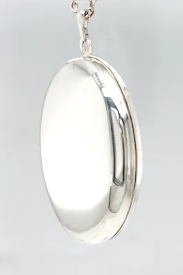 Sterling Silver Locket Pendant 8.9g ( 44 x 31.5 x 10.7mm )
