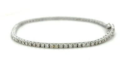 2.00ct Diamond & 18ct White Gold Tennis Bracelet 7.25 inch 8.0g
