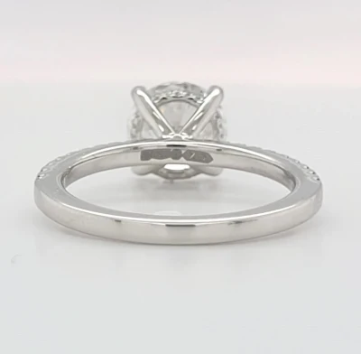 2.30ct Lab Grown Diamond & Platinum Solitaire Ring 4.9g Size M