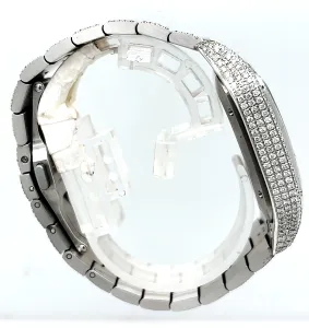Santos De Cartier 38mm Stainless Steel -FULL DIAMOND - 2025 Box & Papers Model: WSSA-0018