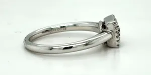 Ruby & Diamond 18ct White Gold Halo Solitaire Ring 4.0g