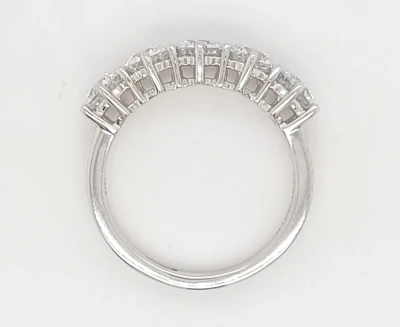 2.01ct Platinum & 5 Stone Lab Grown Diamond Ring 5.9g Size: M