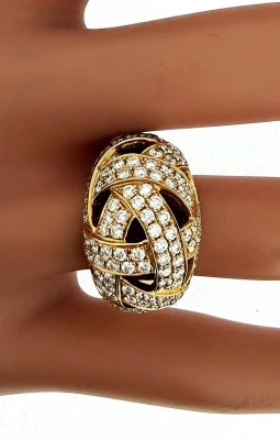 1.79ct Diamond & 18ct Rose Gold Dress Ring 8.8g