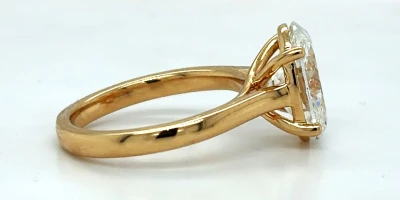 3.06ct Lab Grown Diamond & 18ct Gold Solitaire 5.1g