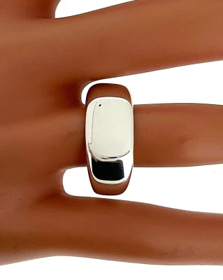 10mm Sterling Silver Signet Ring 7.7g