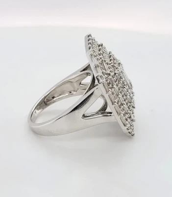 2.60ct Natural Diamond & 9ct White Gold Dress Ring 10g