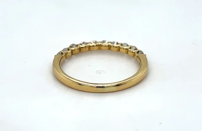0.50ct Diamond & 18ct Gold Half Eternity Ring 1.8g