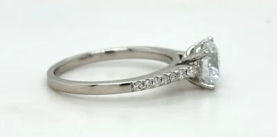 1.51ct Lab Grown Diamond & Platinum Solitaire Ring 4.3g