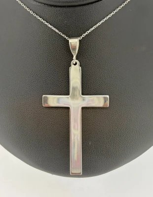 Sterling Silver Cross Pendant 6.5g 61mm x 30mm