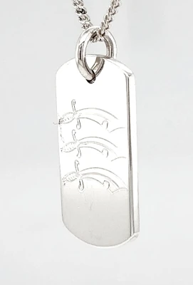 Essex Regiment - Sterling Silver Dog Tag 8.4g ( 30 x 15 x 2.0mm )