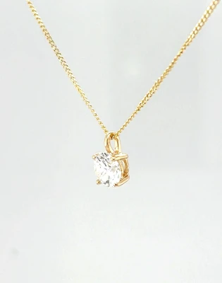 0.50ct Lab Grown Diamond & 9ct Gold Solitaire Pendant 18 Inch