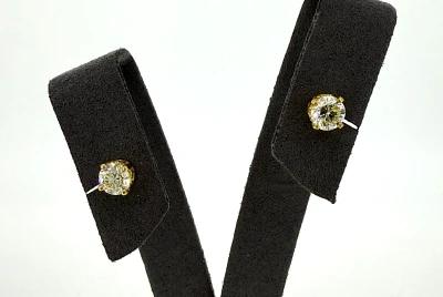 1.04ct Diamond & 18ct Gold Solitaire Stud Earrings 1.3g