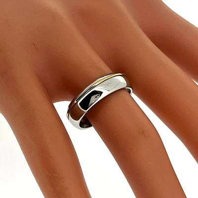 Platinum & 18ct Gold Courted Wedding Band -9.8g