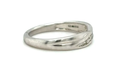0.10ct Diamond & 9ct White Gold Eternity/Wedding Band  2.2g