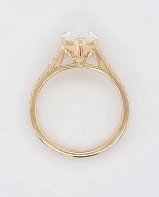 2.34ct Lab Grown Diamond & 9ct Gold Solitaire Ring 2.8g Size M