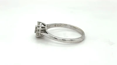 0.33ct Diamond & 9ct White Gold Cluster Ring 2.0g