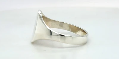 Sterling Silver Plain Signet Ring 4.4g