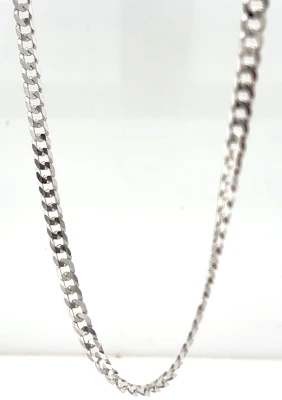 9ct White Gold 3.8mm Traditional Curb Chain 12.2g 24Inch