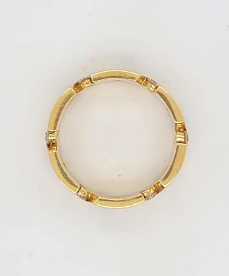 0.50ct Diamond & 18ct Gold Fancy Wedding Band 6.2g