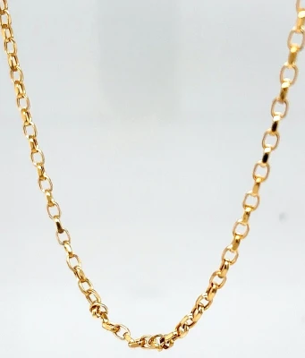 9ct Gold 2.5mm Belcher Chain 24 Inch