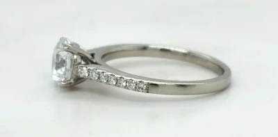 1.51ct Lab Grown Diamond & Platinum Solitaire Ring 4.3g