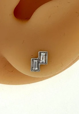 0.22ct Diamond & 9ct White Gold Stud Earrings 0.8g