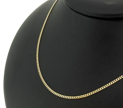 9ct Gold 1.45mm Traditional Curb Chain 18 Inch